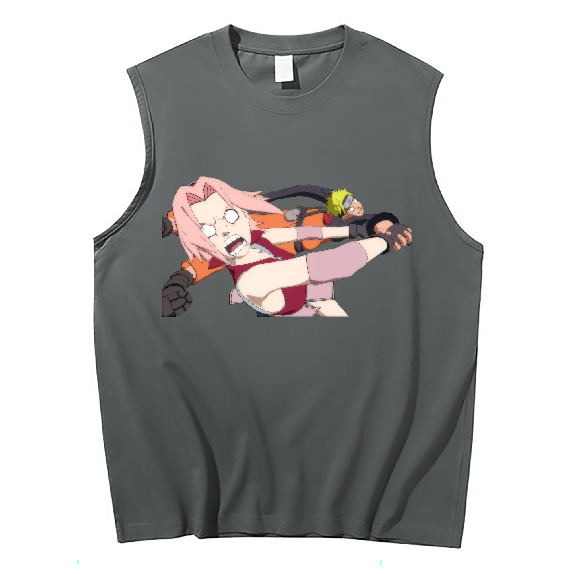 （画像用） NARUTO -ナルト- 春野サクラ Haruno Sakura コットン100％タンクトップ（フロントプリント）